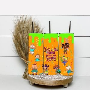 Just a 90s mama raising rugrats 20 Oz Skinny Sublimated Tumbler
